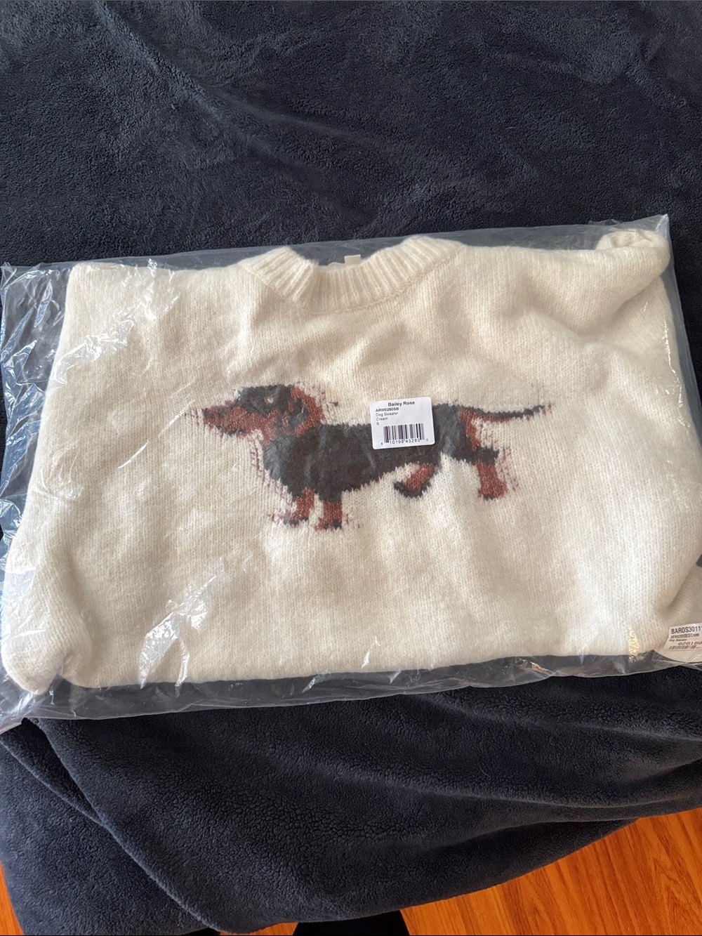 NWT BAILEY ROSE Dog Sweater, Cream, size S - Picture 5 of 7